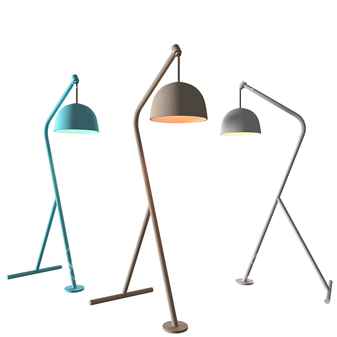 Modern Mik Floor Lamp 3D model image 1
