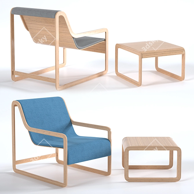 Modern Comfort: SWA Lounge Chair 3D model image 1