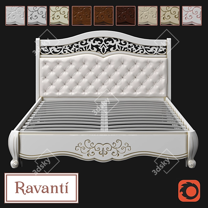 Ravanti Bed No.1 - Elegant and Versatile 3D model image 1