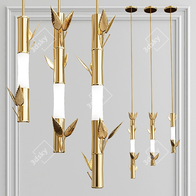 Stylish Pendant Lighting - ONTE 3D model image 2