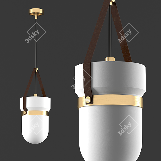 Elegant Almonds Pendant Lamp 3D model image 1