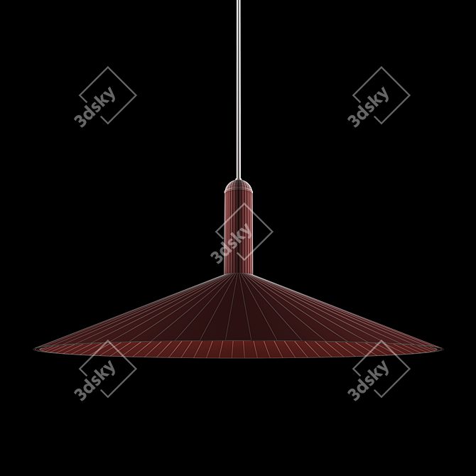 Sleek Saucer Pendant: Elegant Simplicity for Your Interior 3D model image 2