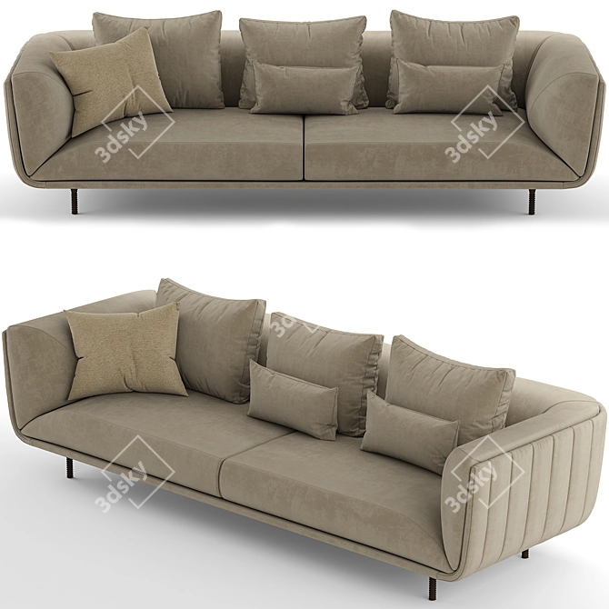 Sleek Alberta Premiere Sofa 3D model image 2