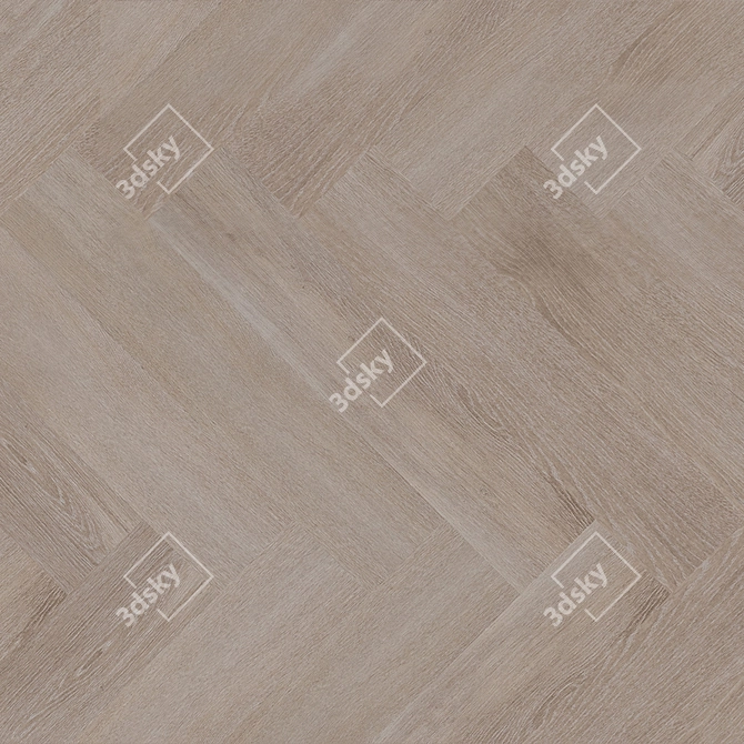 Scandinavian Oak Vinyl Plank 3D model image 2