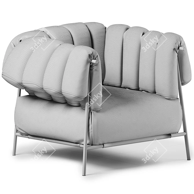 Bonaldo Tirella Armchair: Stylish, Comfortable, and Durable 3D model image 3