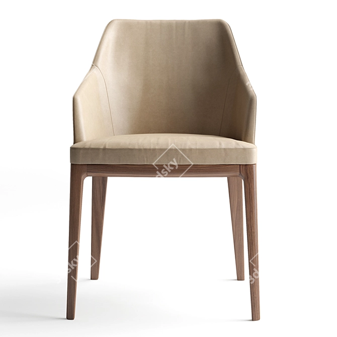 Amanda Comfort Chairs: Sleek and Stylish by Alivar 3D model image 2