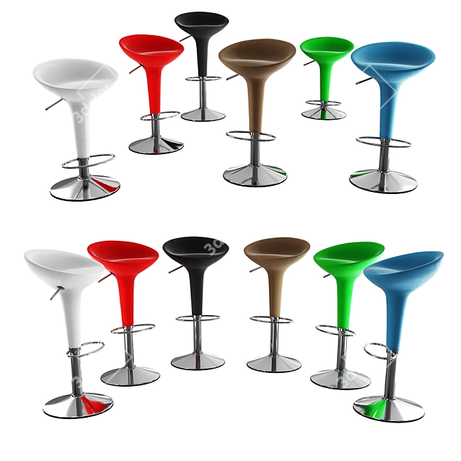 Elegant and Sleek Bombo Stool 3D model image 2