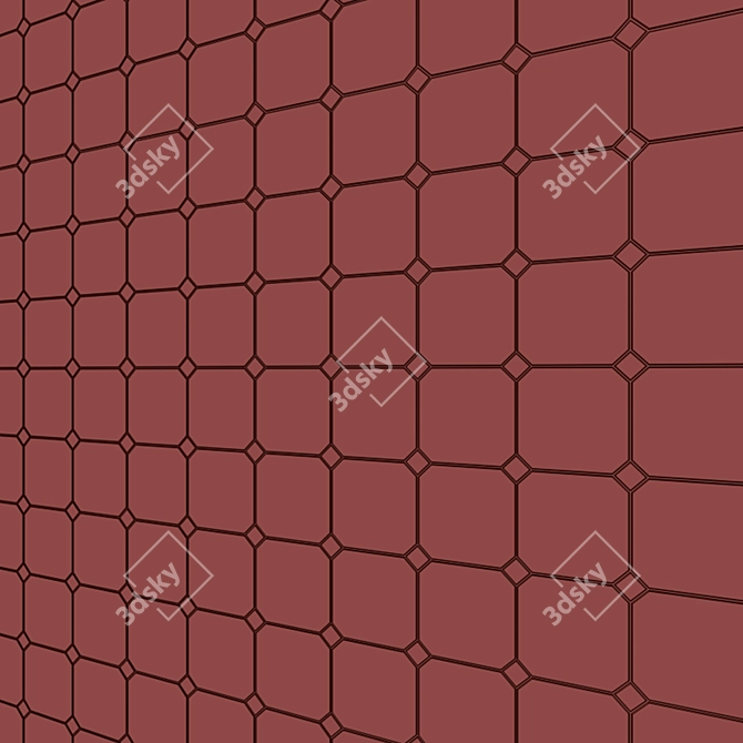 Adex Pavimento Octogono Negro 15x15 3D model image 3