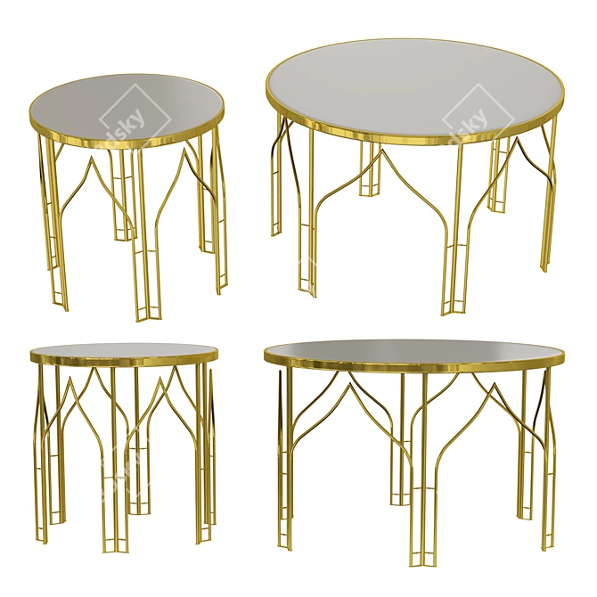 Elegant Mosque Coffee Table 3D model image 1