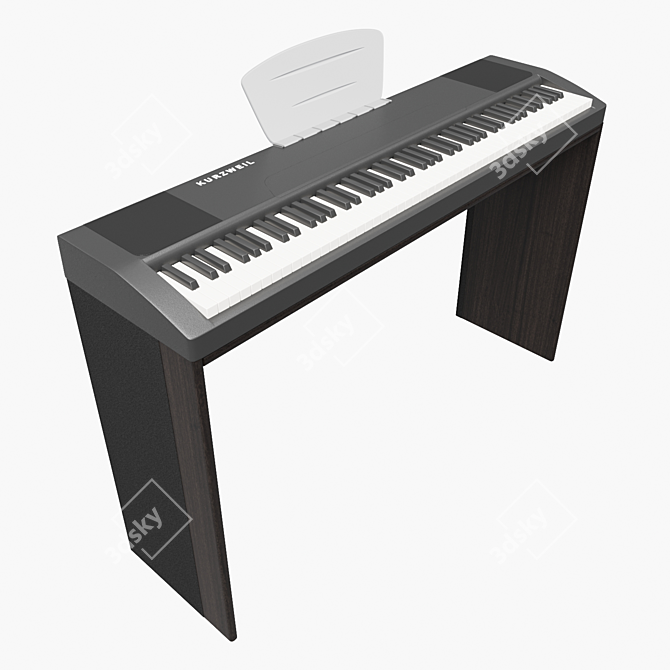 Elegant Grand Piano 3D model image 1