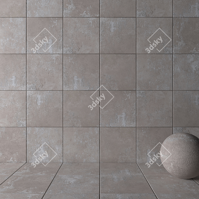 Ghost Rope Wall Tiles: HD Multi-Texture, 60x60 cm 3D model image 2