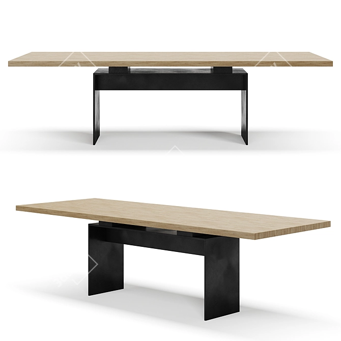 Sleek Bison: 260L x 92W x 73H cm 3D model image 1