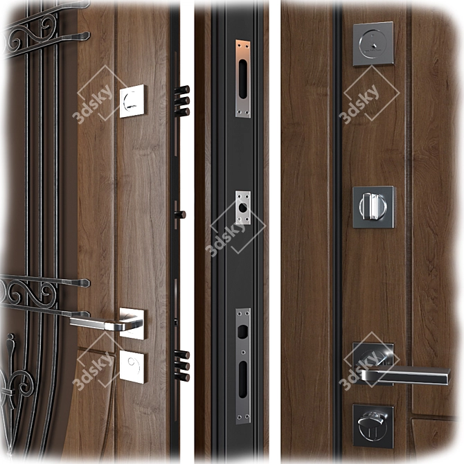 Vezha 9 Metal Entrance Door - Your Frame 3D model image 2