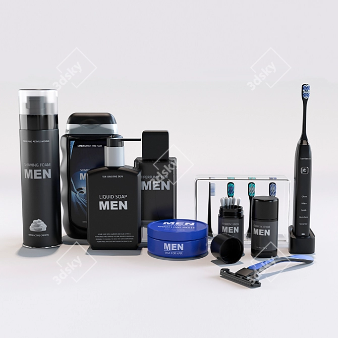 Gentleman's Bathroom Set 3D model image 1