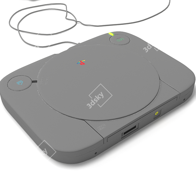 Playstation One Slim 209k Poly 106k Vert Video Game 3D model image 3