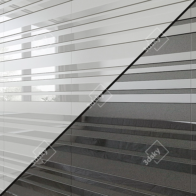 ARKSHADE 3D Mosaic: White, Clay, Dove, Grey & Lead (30x60 cm) 3D model image 1