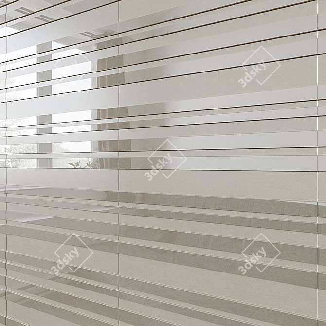 ARKSHADE 3D Mosaic: White, Clay, Dove, Grey & Lead (30x60 cm) 3D model image 3