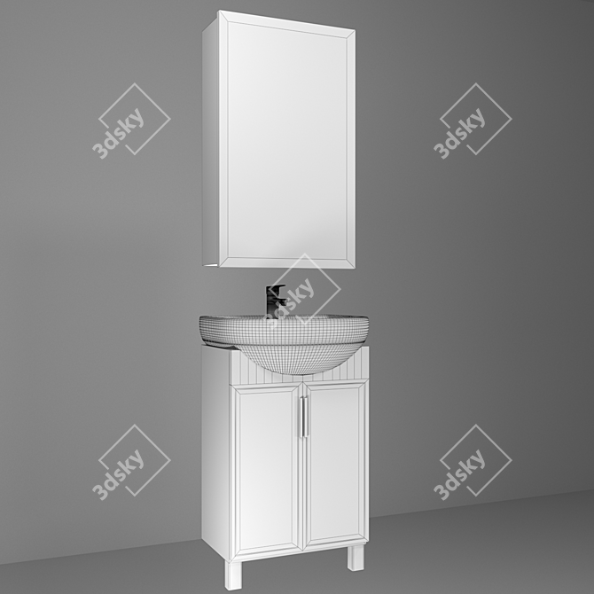 Aqualife Design New York Bathroom Set 3D model image 2