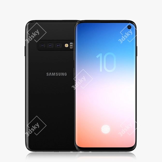 Advanced Samsung Galaxy S10 3D model image 1