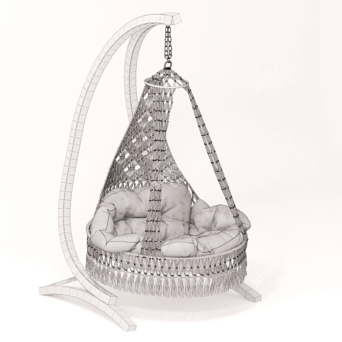 Stylish Swing Chair: Cartagena 3D model image 2