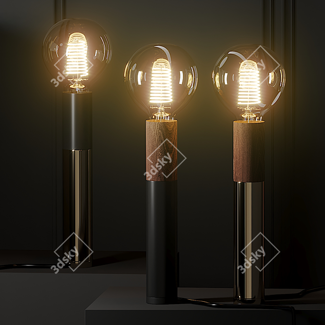 EDIZIONI Modern Turbosmooth Table Lamp 3D model image 2