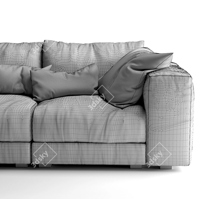 Elegant Swan Hills Sofa: Roberto Palomba Design 3D model image 3