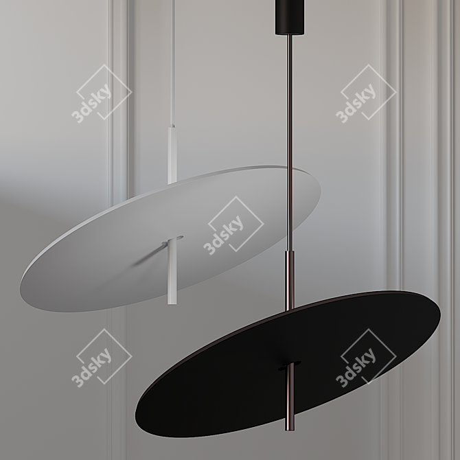 Luxury Glow: iCone Luce Lua 60 Pendant 3D model image 1