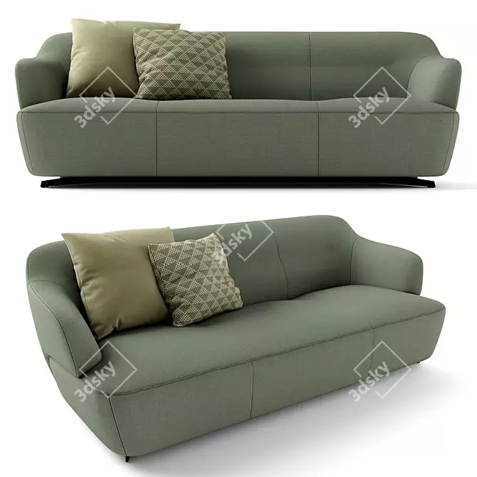 Elegant South-Kensington Sofa: Rodolfo Dordoni Design 3D model image 1