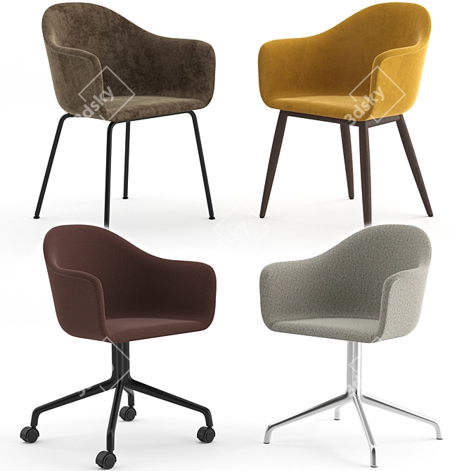 Menu Harbor Chairs: Stylish & Functional Seating 3D model image 1