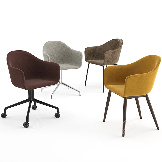 Menu Harbor Chairs: Stylish & Functional Seating 3D model image 2