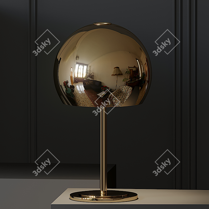 Sleek Minimalist Lalampada Table Lamp 3D model image 2