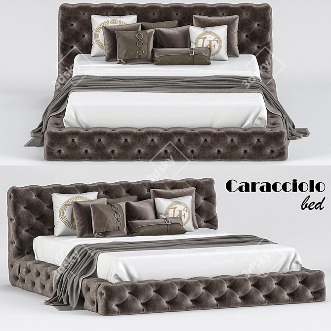 Elegant Caracciolo Sofa Bed 3D model image 1