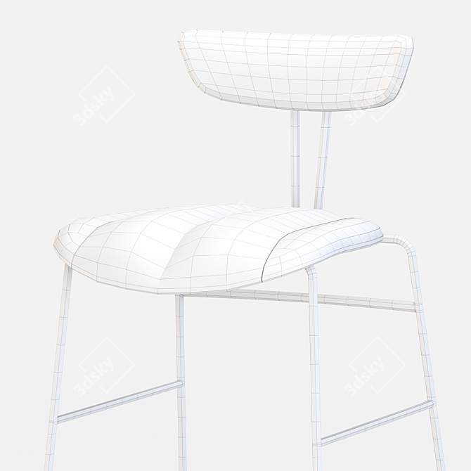 Versatile Ayla Barstool for Stylish Indoor Seating 3D model image 3