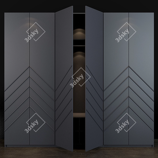 Sleek Closet Solution 3D model image 2