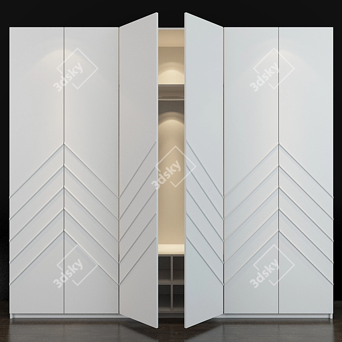 Sleek Closet Solution 3D model image 3