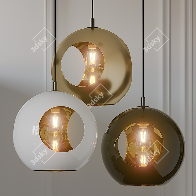Modern BUBA Suspension Light by Viso 3D model image 1
