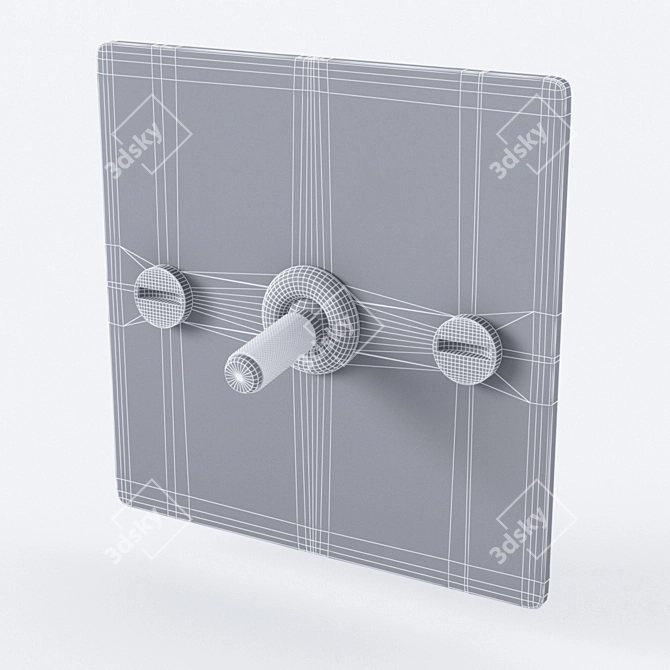 Title: Sleek 1G Smoked Bronze Toggle Switch 3D model image 2