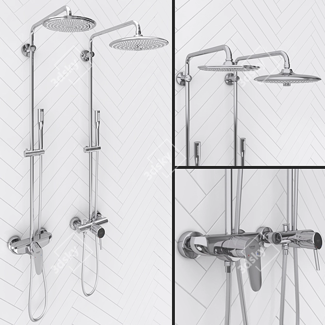 GROHE Euphoria Shower Systems: Concetto | Eurodisc 3D model image 1