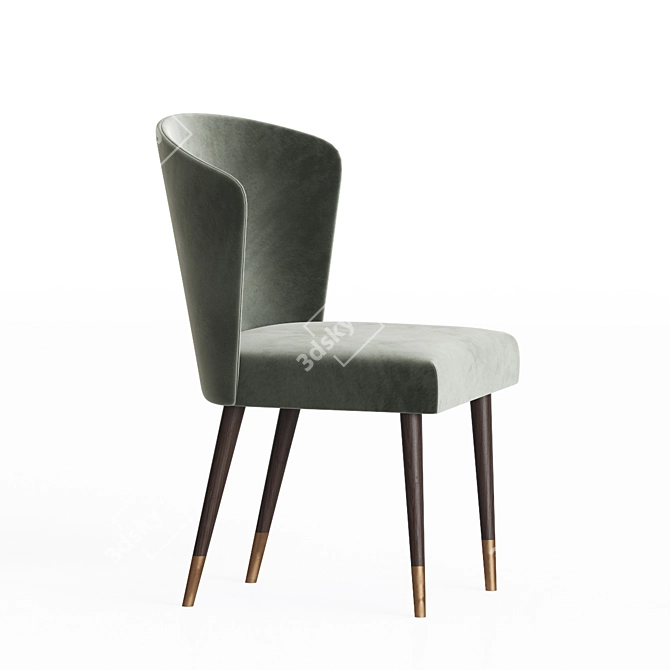 Elegant Ninfea Dining Chair 3D model image 2
