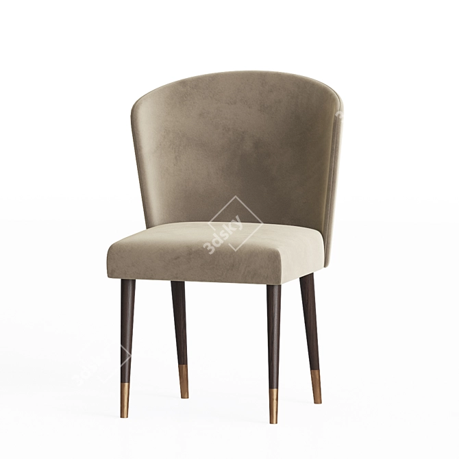 Elegant Ninfea Dining Chair 3D model image 3