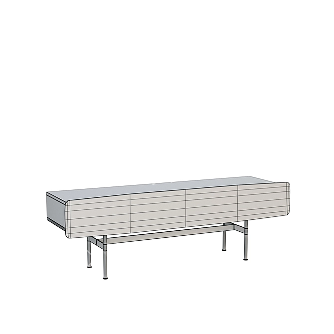 Yee Storage Bench with Storage 3D model image 3