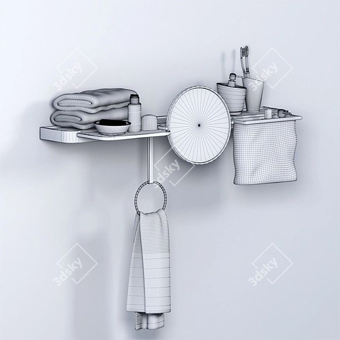 Symple Stuff 5-Piece Bathroom Set 3D model image 3