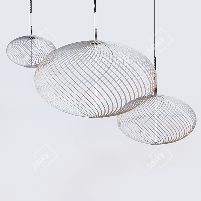 Modern Tom Dixon Spring Pendant 3D model image 2