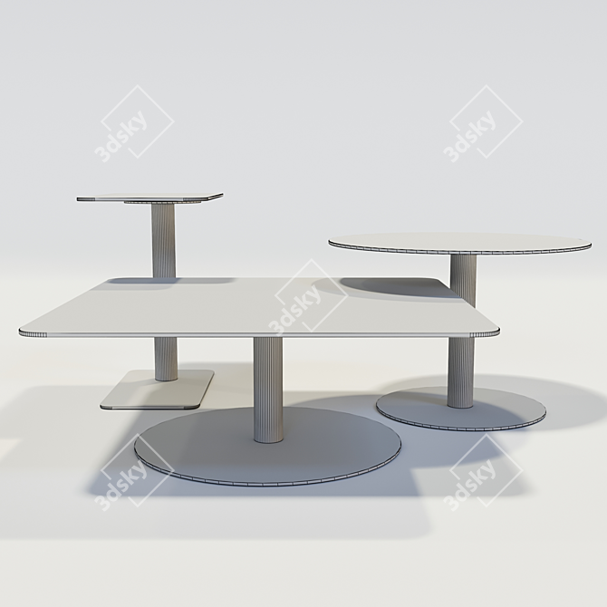 Tom Dixon Flash Tables: Stylish Interiors 3D model image 2