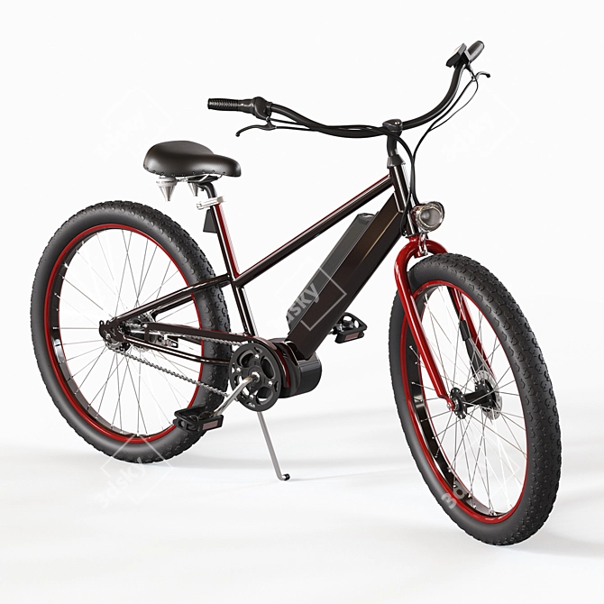 Sleek City E-Bike 3D model image 1