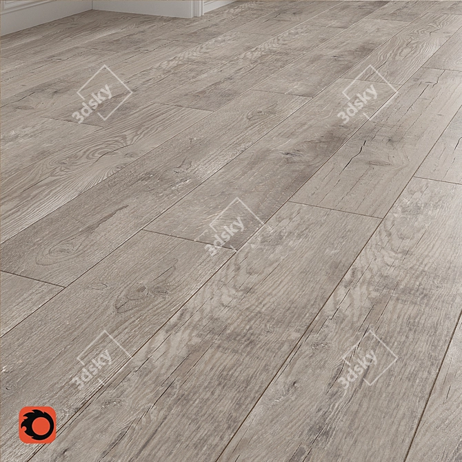 Timber Dust Floor Tile: Natural Wood Texture for Stunning Floors 3D model image 2