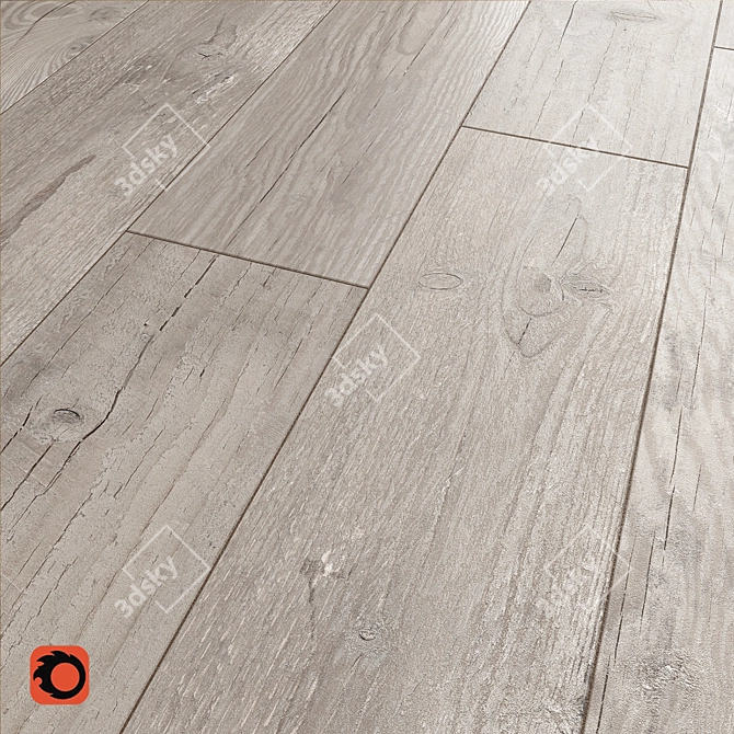 Timber Dust Floor Tile: Natural Wood Texture for Stunning Floors 3D model image 3