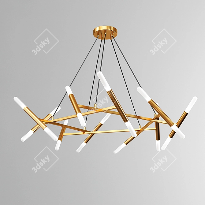 Nordic LED Chandelier, Modern & Minimalist 3D model image 3