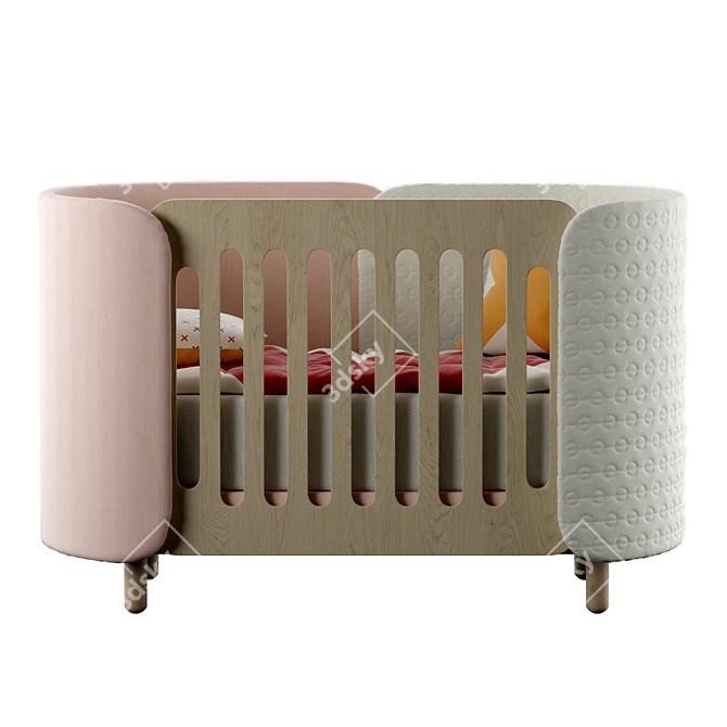 Studio Zanellato Bortotto Cot: Elegant and Cozy 3D model image 1