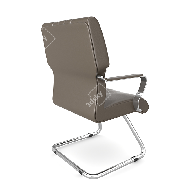 Modern Hittite Chair with Sleek Metal Legs 3D model image 2
